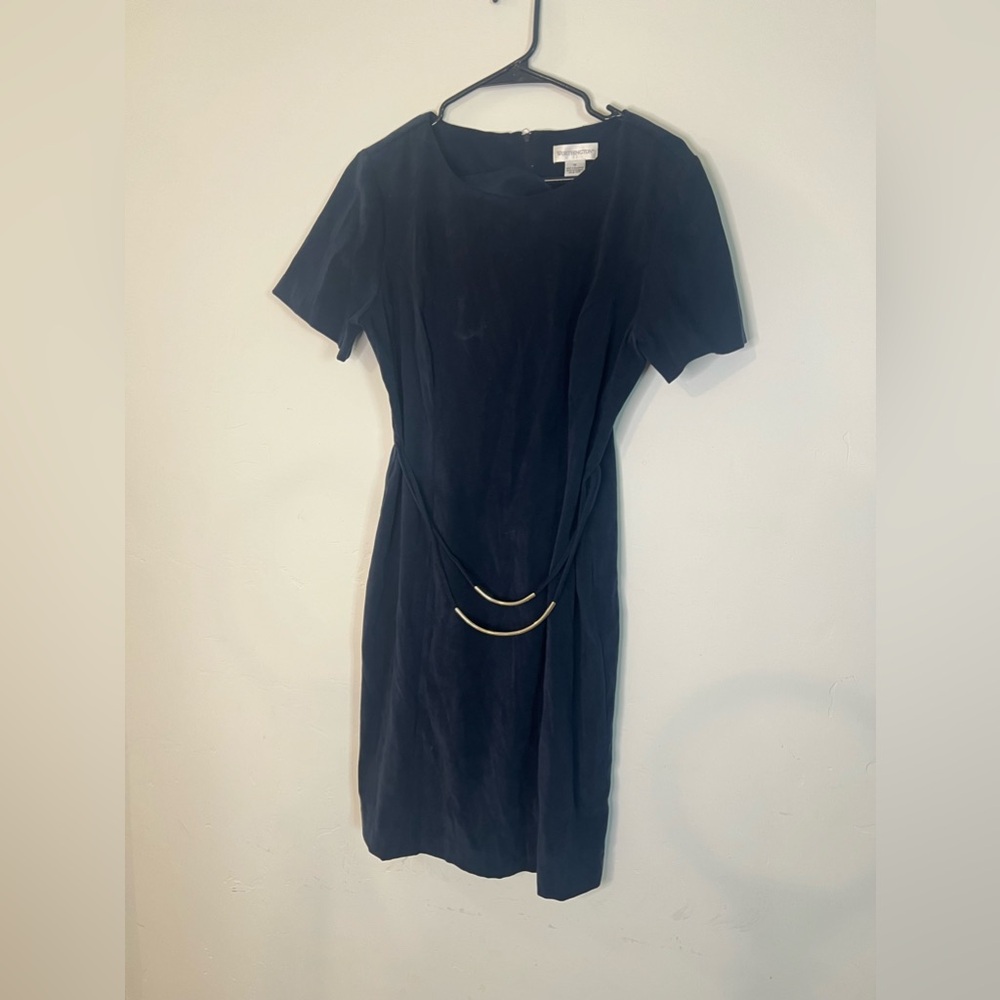 Navy blue Worthington dress with belt attached